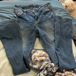 blue boot cut jeans